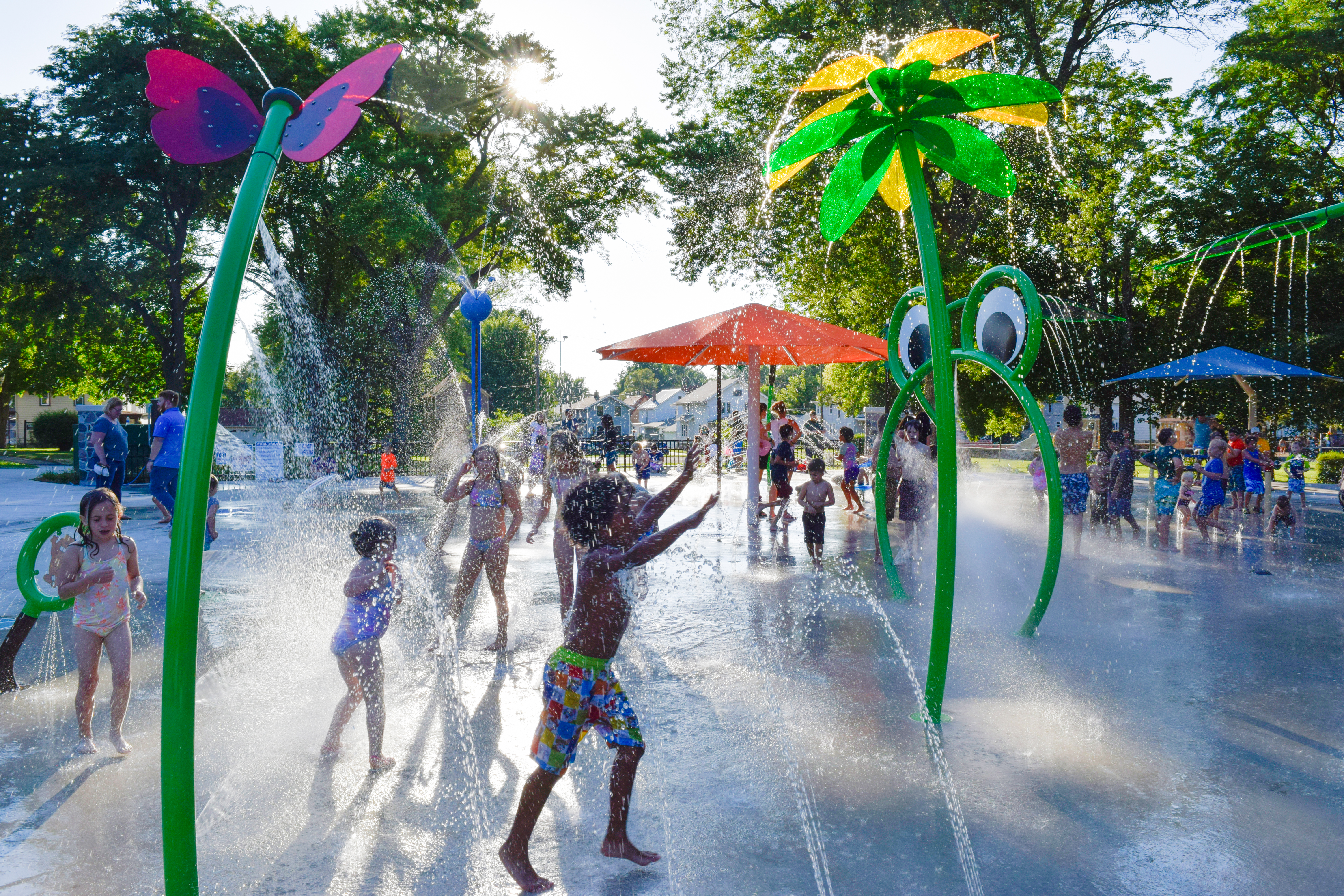 waterplay - splash pad frog